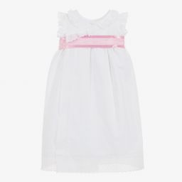 Ancar-White Cotton Baby Day Gown | Childrensalon Outlet