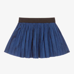 Andorine-Girls Blue Pleated Skirt | Childrensalon Outlet