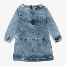 Andorine-Girls Blue Stretch Denim Dress | Childrensalon Outlet