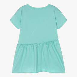 Andorine-Girls Green Cotton Dress | Childrensalon Outlet