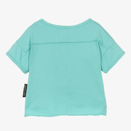 Andorine-Girls Green Cotton T-Shirt | Childrensalon Outlet