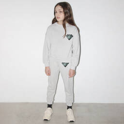 Andorine-Girls Grey Cotton Joggers | Childrensalon Outlet