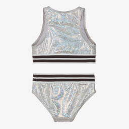 أندورين-Girls Iridescent Silver Bikini | Childrensalon Outlet