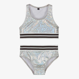 أندورين-Girls Iridescent Silver Bikini | Childrensalon Outlet