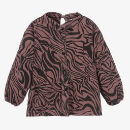 أندورين-Girls Pink Animal Stripe Blouse | Childrensalon Outlet