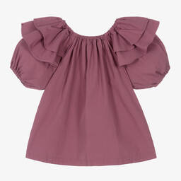 Andorine-Girls Pink Cotton Blouse | Childrensalon Outlet