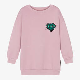 Andorine-Girls Purple Sweatshirt Dress | Childrensalon Outlet