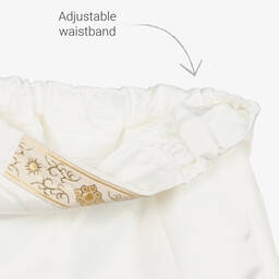 Andreeatex-Кремово-синий костюм из сатина с шортами для мальчиков | Childrensalon Outlet