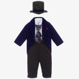Andreeatex-Boys Royal Blue Tailcoat Ensemble | Childrensalon Outlet