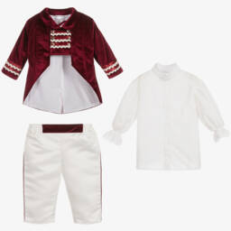 Andreeatex-Boys Velvet Military Tailcoat Ensemble | Childrensalon Outlet