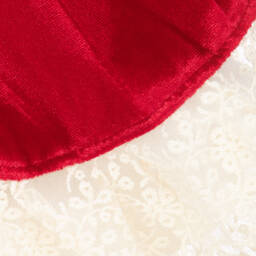 Andreeatex-Платье и чепчик из красного бархата для девочек | Childrensalon Outlet