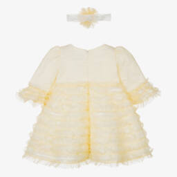 Andreeatex-Girls Yellow Tulle Ruffle Ensemble | Childrensalon Outlet