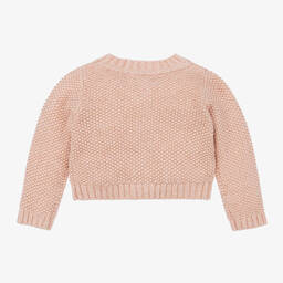 Angel's Face-Baby Girls Pink Cotton Knit Cardigan | Childrensalon Outlet