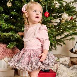 Angel's Face-Розовое боди с кружевом для малышек | Childrensalon Outlet