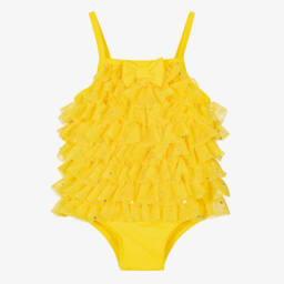 Angel's Face-مايوه تول لون أصفر للمولودات (+UPF50) | Childrensalon Outlet