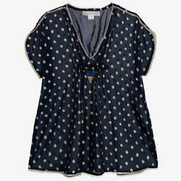 Angel's Face-Сине-золотистый пляжный топ | Childrensalon Outlet