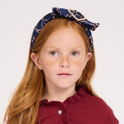 Angel's Face-Blue & Pink Floral Hairband | Childrensalon Outlet