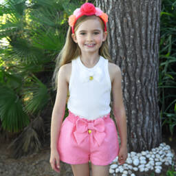 Angel's Face-شورتات جاكار بيجونيا للبنات | Childrensalon Outlet
