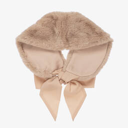 Angel's Face-Girls Beige Faux Fur Collar | Childrensalon Outlet