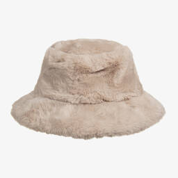 Angel's Face-Girls Beige Faux Fur Hat | Childrensalon Outlet
