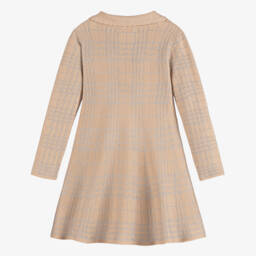Angel's Face-Girls Beige Lurex Check Dress | Childrensalon Outlet