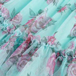 انجلز فيس-فستان تول أزرق مزهر للبنات | Childrensalon Outlet