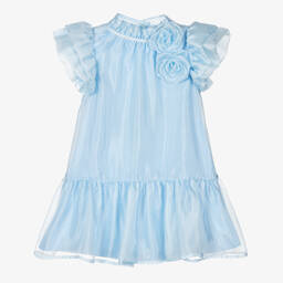 Angel's Face-Girls Blue Chiffon Rose Dress | Childrensalon Outlet
