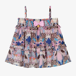 Angel's Face-Girls Blue Floral Crêpe Chiffon Blouse | Childrensalon Outlet