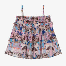 Angel's Face-Girls Blue Floral Crêpe Chiffon Blouse | Childrensalon Outlet
