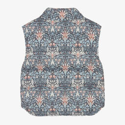 Angel's Face-Голубой утепленный жилет в цветочек | Childrensalon Outlet