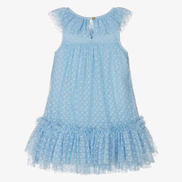 Angel's Face-Голубое платье из тюля с сердечками | Childrensalon Outlet