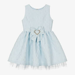 Angel's Face-Girls Blue Jacquard Flower Dress | Childrensalon Outlet