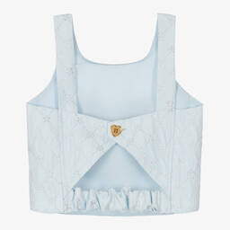 Angel's Face-توب جاكارد لون أزرق فاتح للبنات | Childrensalon Outlet