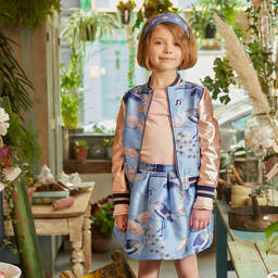 Angel's Face-Girls Blue Jacquard Skirt | Childrensalon Outlet