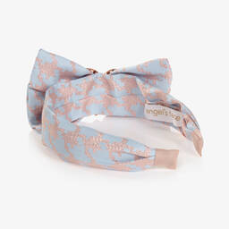 Angel's Face-Girls Blue & Pink Glitter Jacquard Hairband | Childrensalon Outlet