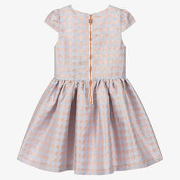 انجلز فيس-فستان جاكارد لون أزرق وزهري | Childrensalon Outlet