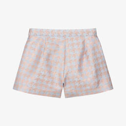 Angel's Face-شورت جاكارد كاروهات لون أزرق وزهري للبنات | Childrensalon Outlet