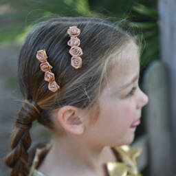 Angel's Face-Girls Blush Floral Clip Duo | Childrensalon Outlet