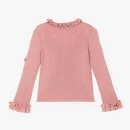 Angel's Face-Girls Cotton Pink Roll Neck | Childrensalon Outlet