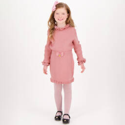 Angel's Face-Girls Cotton Pink Roll Neck | Childrensalon Outlet