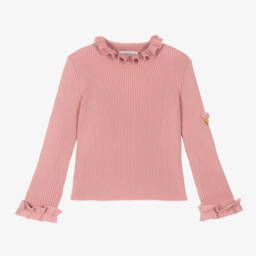 Angel's Face-Girls Cotton Pink Roll Neck | Childrensalon Outlet