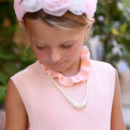 Angel's Face-Girls Delicate Ivory Floral Necklace | Childrensalon Outlet