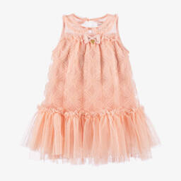 Angel's Face-Girls Delicate Pink Tulle Gown | Childrensalon Outlet