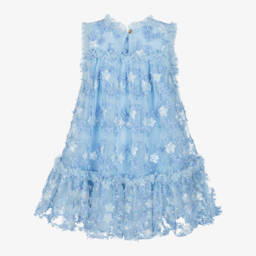 Angel's Face-Girls Elegant Blue Floral Sequin Dress | Childrensalon Outlet