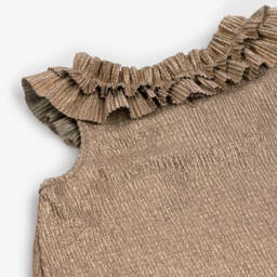 Angel's Face-Элегантное золотое платье в складку для девочек | Childrensalon Outlet