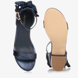 Angel's Face-Girls Elegant Pearl Blue Bow Heels | Childrensalon Outlet