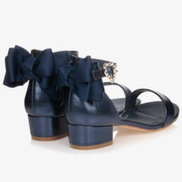 Angel's Face-Girls Elegant Pearl Blue Bow Heels | Childrensalon Outlet