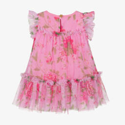 انجلز فيس-فستان زهري مزهر للبنات | Childrensalon Outlet