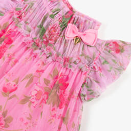 Angel's Face-Girls Floral Pink Tulle Gown | Childrensalon Outlet