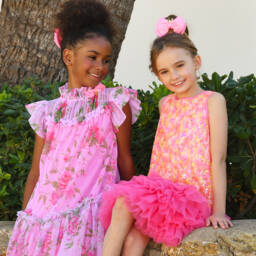 Angel's Face-Girls Fuchsia Sequin Tulle Gown | Childrensalon Outlet
